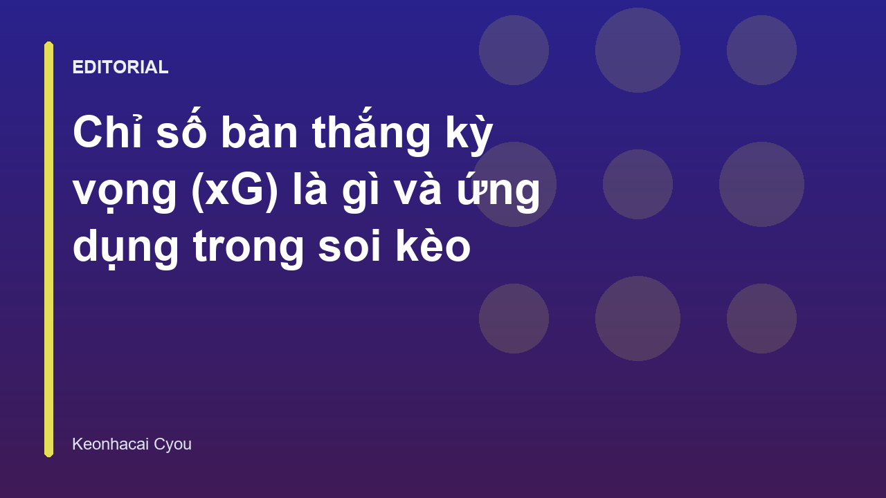 Biểu đồ minh họa chỉ số bàn thắng kỳ vọng xG trong bóng đá